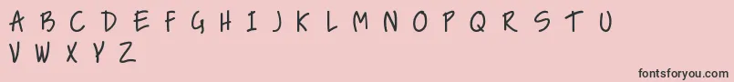NiceLoveTheSimpleFont Font – Black Fonts on Pink Background