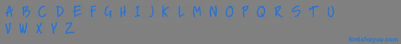 Police NiceLoveTheSimpleFont – polices bleues sur fond gris