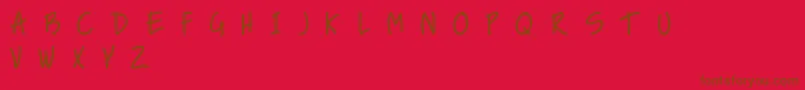 NiceLoveTheSimpleFont Font – Brown Fonts on Red Background