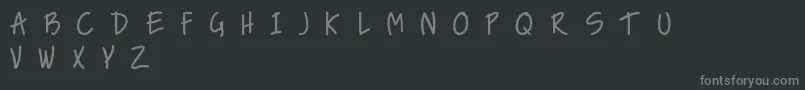 NiceLoveTheSimpleFont Font – Gray Fonts on Black Background
