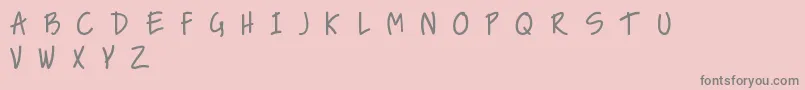 Police NiceLoveTheSimpleFont – polices grises sur fond rose