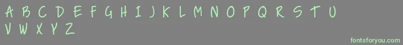 NiceLoveTheSimpleFont-Schriftart – Grüne Schriften auf grauem Hintergrund