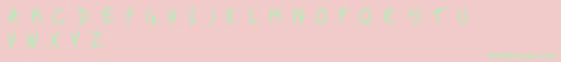 NiceLoveTheSimpleFont Font – Green Fonts on Pink Background