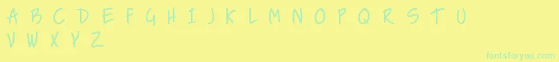 Police NiceLoveTheSimpleFont – polices vertes sur fond jaune