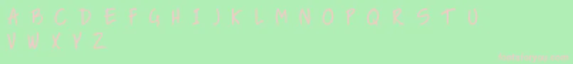 NiceLoveTheSimpleFont Font – Pink Fonts on Green Background