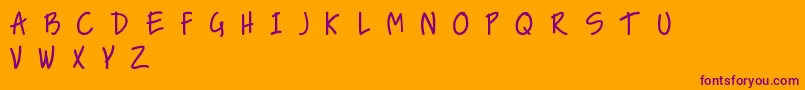 fuente NiceLoveTheSimpleFont – Fuentes Moradas Sobre Fondo Naranja