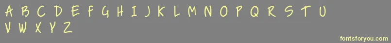 NiceLoveTheSimpleFont Font – Yellow Fonts on Gray Background