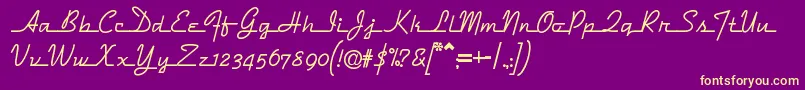 Шрифт Dymaxion – жёлтые шрифты на фиолетовом фоне