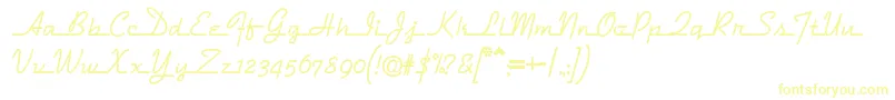 Dymaxion-Schriftart – Gelbe Schriften