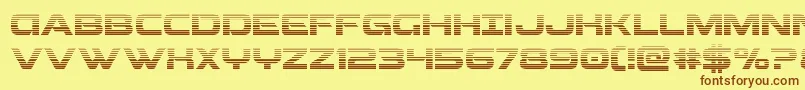 Шрифт Beamweapongrad – коричневые шрифты на жёлтом фоне