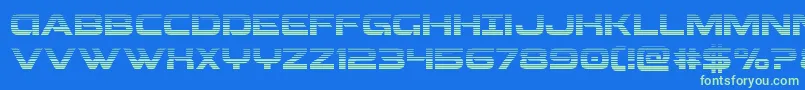 Beamweapongrad Font – Green Fonts on Blue Background