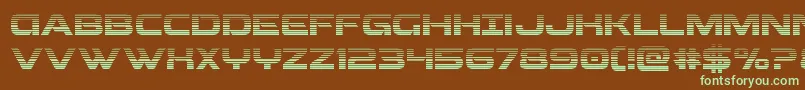 Beamweapongrad Font – Green Fonts on Brown Background