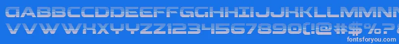 Beamweapongrad Font – Pink Fonts on Blue Background