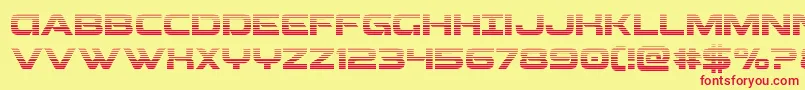 Beamweapongrad Font – Red Fonts on Yellow Background