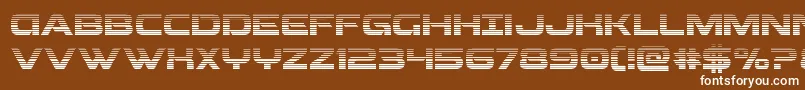 Шрифт Beamweapongrad – белые шрифты на коричневом фоне