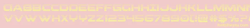 Шрифт Beamweapongrad – жёлтые шрифты на розовом фоне