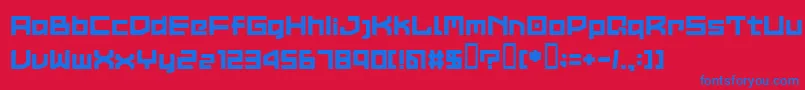 Шрифт Lvdcc – синие шрифты на красном фоне