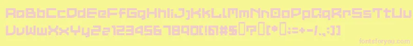 Fonte Lvdcc – fontes rosa em um fundo amarelo