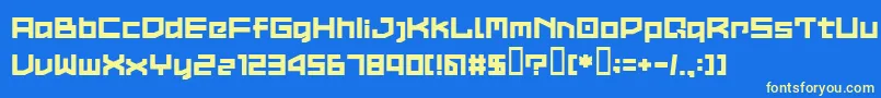 Шрифт Lvdcc – жёлтые шрифты на синем фоне