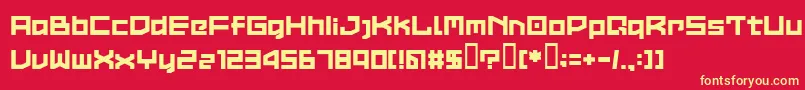 Lvdcc Font – Yellow Fonts on Red Background