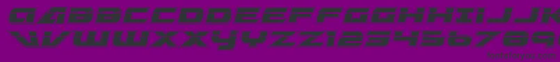 Fonte GraymalkinAcademyLaser – fontes pretas em um fundo violeta