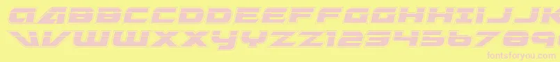 GraymalkinAcademyLaser Font – Pink Fonts on Yellow Background