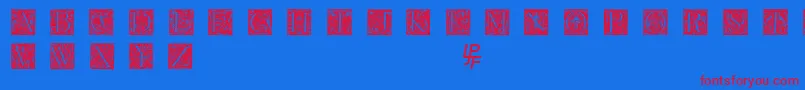 Шрифт Grimeswade – красные шрифты на синем фоне
