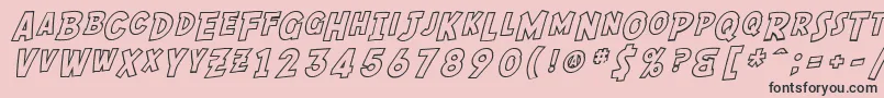 SfComicScriptOutline Font – Black Fonts on Pink Background
