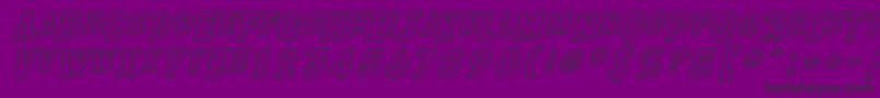 SfComicScriptOutline Font – Black Fonts on Purple Background