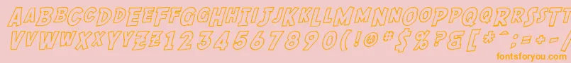 SfComicScriptOutline Font – Orange Fonts on Pink Background