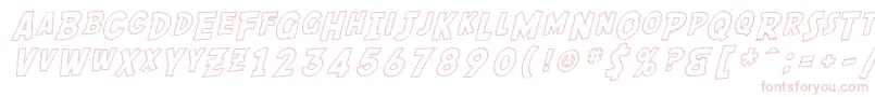 SfComicScriptOutline Font – Pink Fonts on White Background