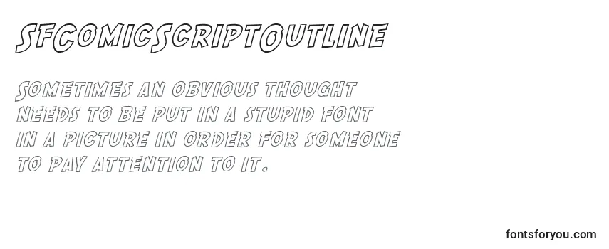 Обзор шрифта SfComicScriptOutline