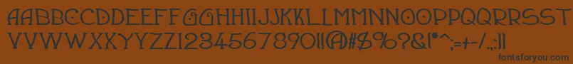 Draftsmb Font – Black Fonts on Brown Background