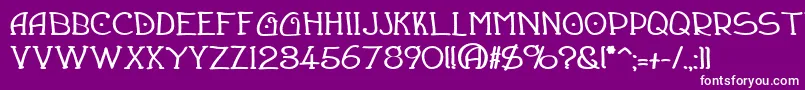 フォントDraftsmb – 紫の背景に白い文字