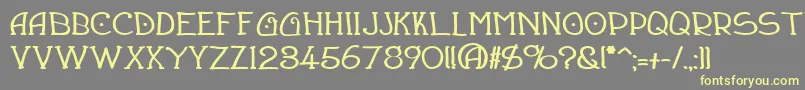 Draftsmb Font – Yellow Fonts on Gray Background