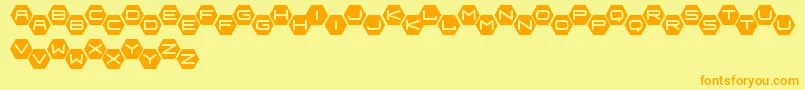 FrauHex Font – Orange Fonts on Yellow Background