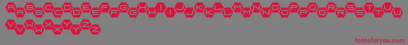 FrauHex Font – Red Fonts on Gray Background