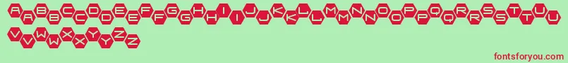 FrauHex Font – Red Fonts on Green Background