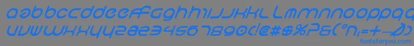 フォントNeov2bi – 灰色の背景に青い文字