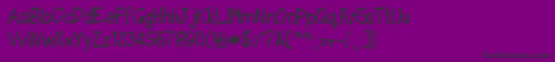 Fudgie-Schriftart – Schwarze Schriften auf violettem Hintergrund