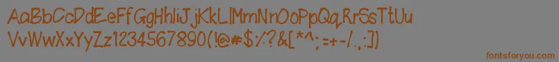 Fudgie Font – Brown Fonts on Gray Background