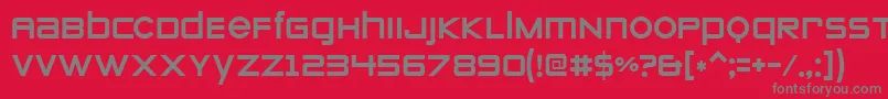 Zeroesone Font – Gray Fonts on Red Background