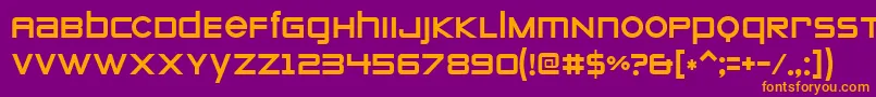 Zeroesone Font – Orange Fonts on Purple Background