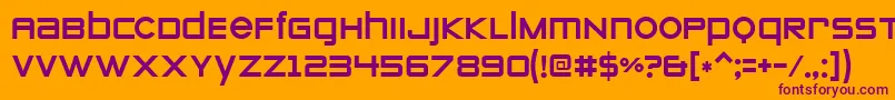 Zeroesone Font – Purple Fonts on Orange Background