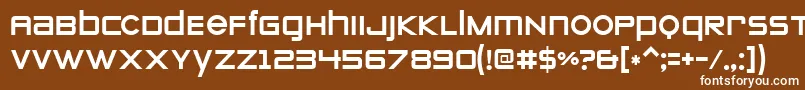 フォントZeroesone – 茶色の背景に白い文字