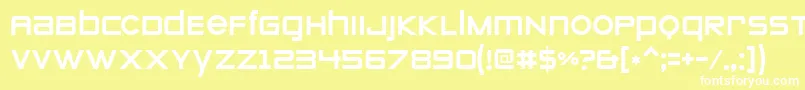 Zeroesone Font – White Fonts on Yellow Background