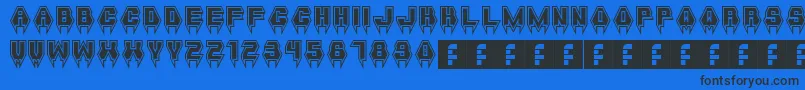 Police MetalVampire – polices noires sur fond bleu
