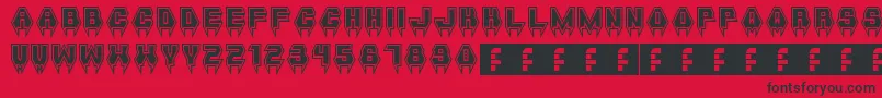 MetalVampire Font – Black Fonts on Red Background