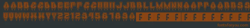Шрифт MetalVampire – коричневые шрифты на чёрном фоне