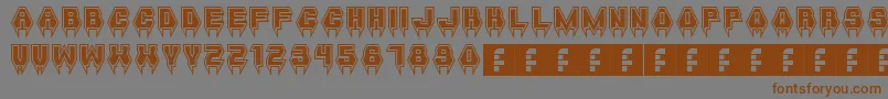 Шрифт MetalVampire – коричневые шрифты на сером фоне